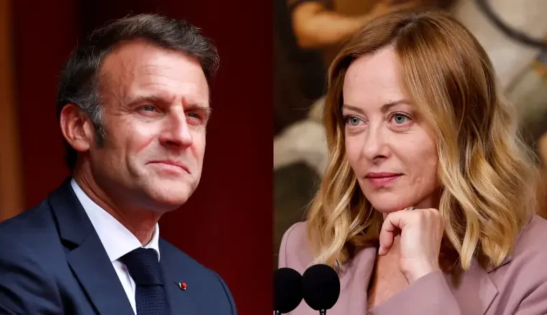 emmanuel macron giorgia meloni