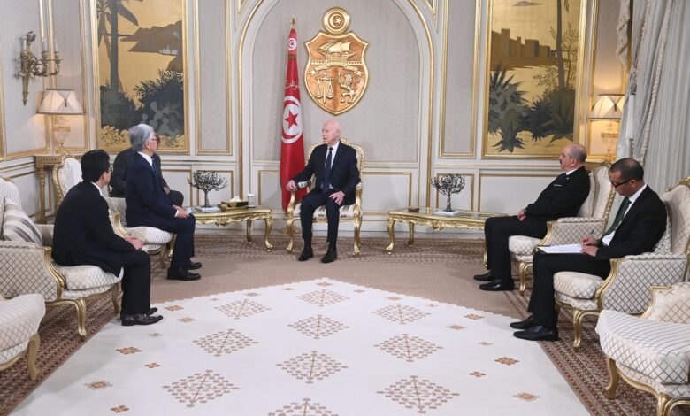 Kais Saied Recoit SAITO Jun l'ambassadeur du Japon à Tunis