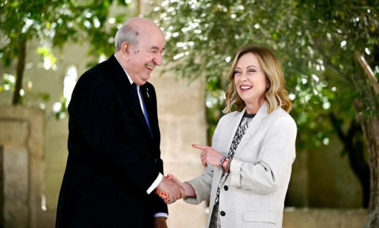 giorgia meloni en Algerie abdelmadjid tebboune
