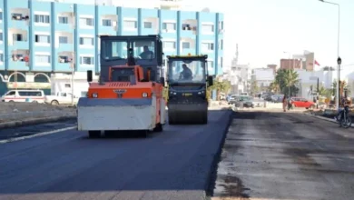 Entretien des routes à Sfax