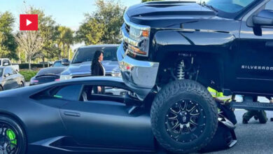 Floridienne fonce littéralement avec un monster truck sur une Lamborghini