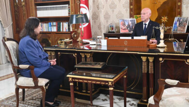 Kais Saied et Sarra Zaafrani Zenezri