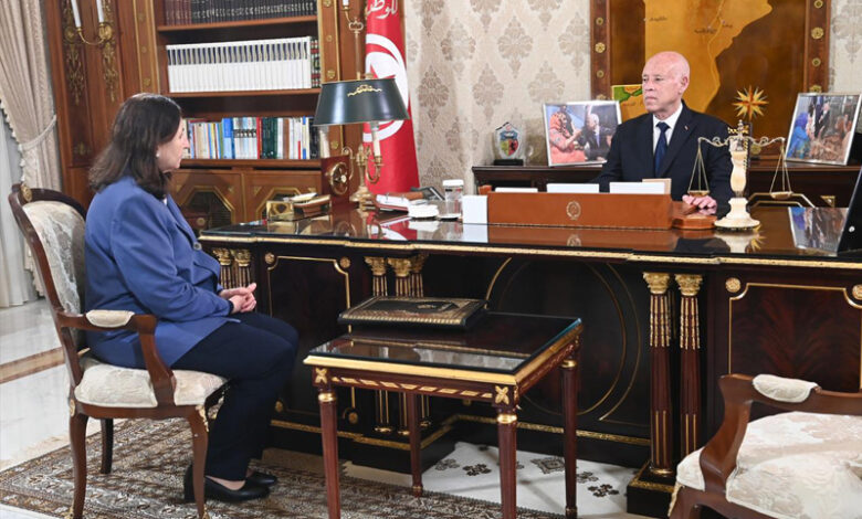 Kais Saied et Sarra Zaafrani Zenezri