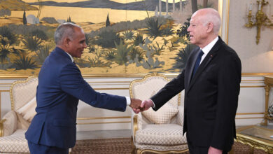 Kais Saied et Ambassadeur de Mouritanie En Tunisie el Aali weld sidi Aali
