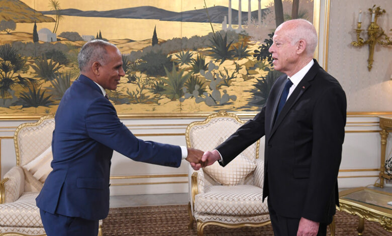 Kais Saied et Ambassadeur de Mouritanie En Tunisie el Aali weld sidi Aali