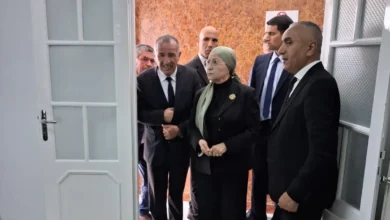 La ministre de la Justice, Leila Jafal, inaugure le siège du tribunal de district de Hajeb El Ayoun, à Kairouan.