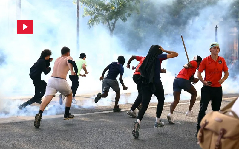 UEFA final pre-match clashes