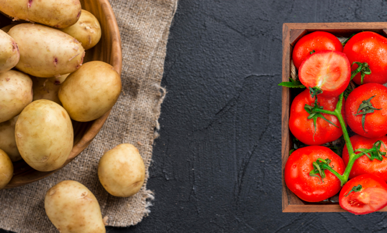 pomme de terre et tomate