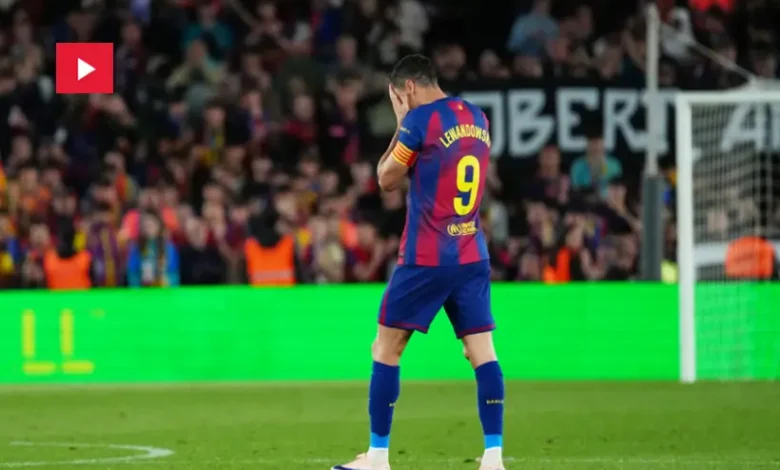 robert lewandowski Last game with Barca