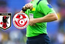 Équipe arbitrale pour le match Tunisie - Japon