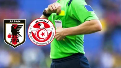 Équipe arbitrale pour le match Tunisie - Japon