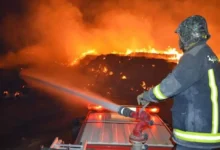 Incendie Souk sidi Abdesslam Tunis
