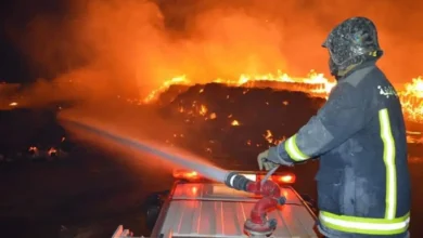 Incendie Souk sidi Abdesslam Tunis