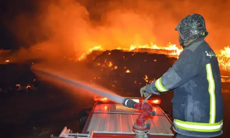 Incendie Souk sidi Abdesslam Tunis