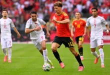 L'équipe nationale tunisienne de football contre la Belgique