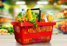 Panier magasin plein