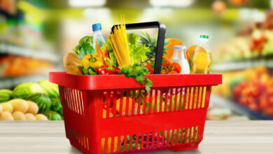 Panier magasin plein
