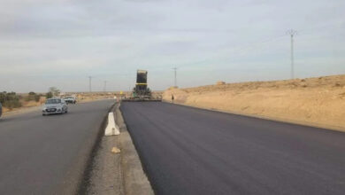 travaux de revêtement de la route Korba-Beni Khallad