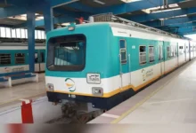 Train électrique pour la ligne de banlieue nord Tunis–La Goulette–La Marsa.