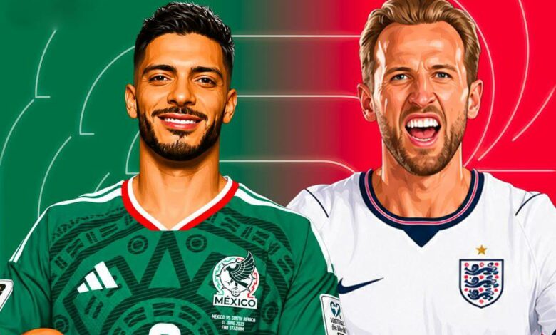 angleterre foot vs mexique