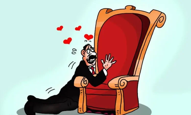 chaise pouvoir cartoon