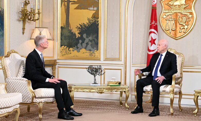 Kais Saied et Ambassadeur Finlande En Tunisie Teemu Sepponen