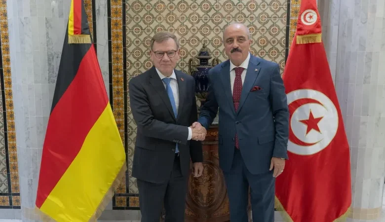 Mohammed ali Nafti recoit le ministre allemand des affaires Etrangères Johann Wadephul