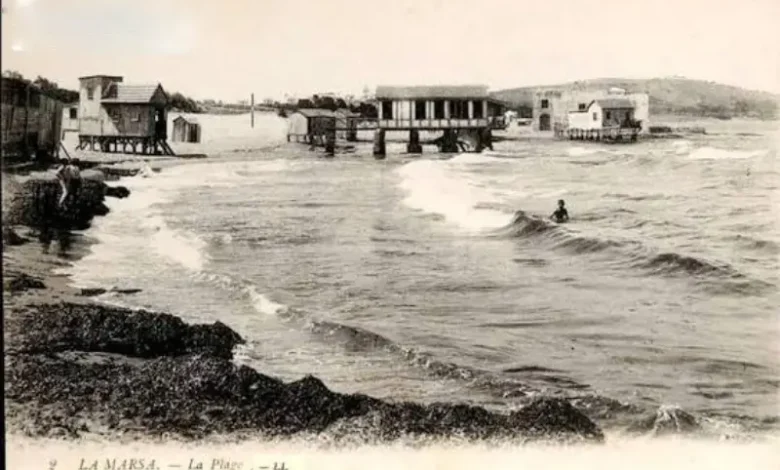 Plage La Marsa Tunis 1909