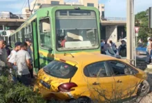 Accident Metro taxi centre urbain Nord Tunis