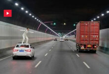 Saut d'une voiture