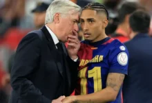 carlo ancelotti raphinha