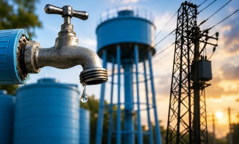 coupure eau electricite