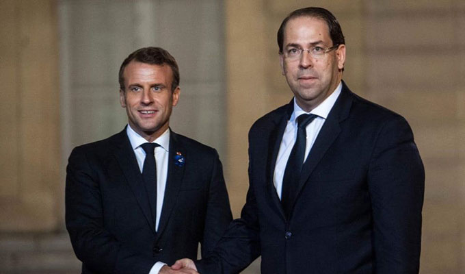 emmanuel macron chahed-