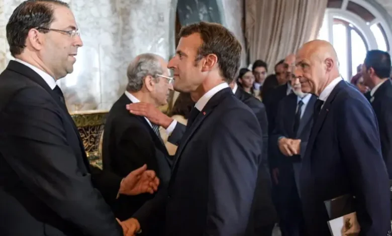emmanuel macron youssef chahed