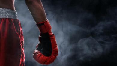 Red boxing glove