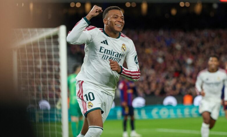 Kylian Mbappe a ouvert le score face au FC Barcelone dimanche 25 octobre 2026