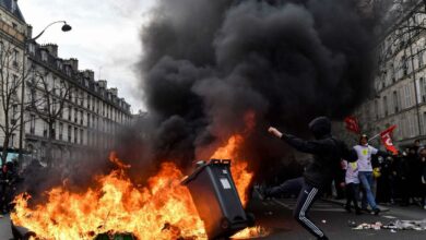 Protestations en France
