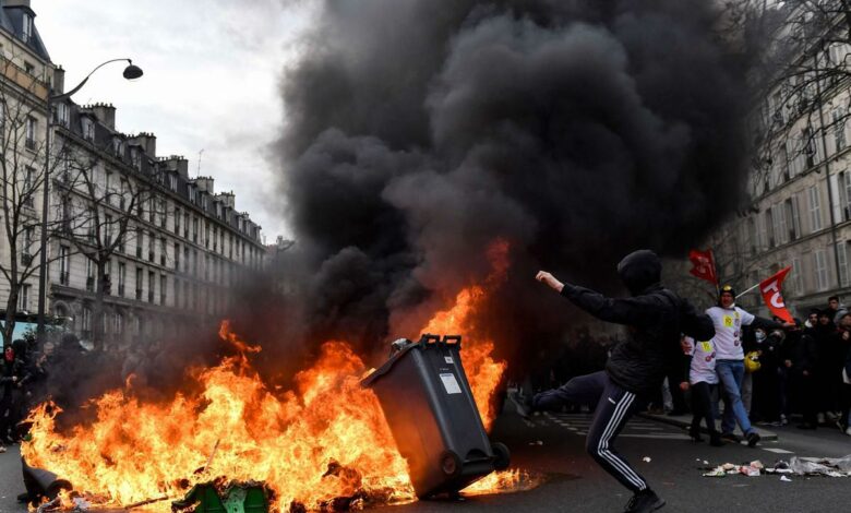 Protestations en France