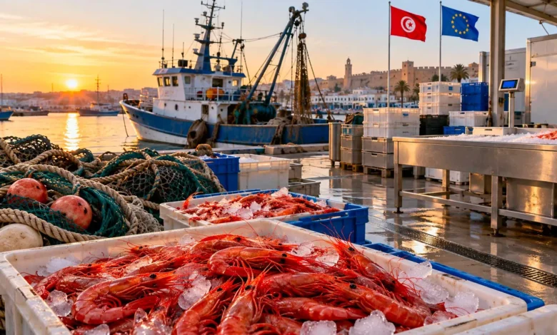 tunisie UE peche crevettes rouges